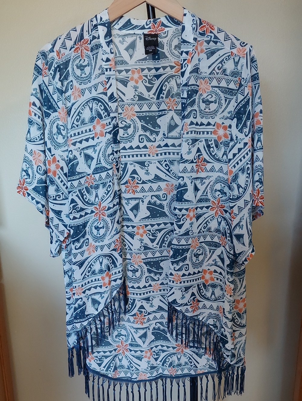 Disney Moana And Maui Fringe Kimono Sz SM